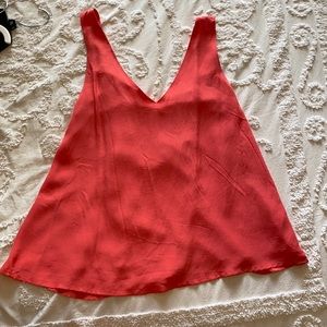Coral top with open back